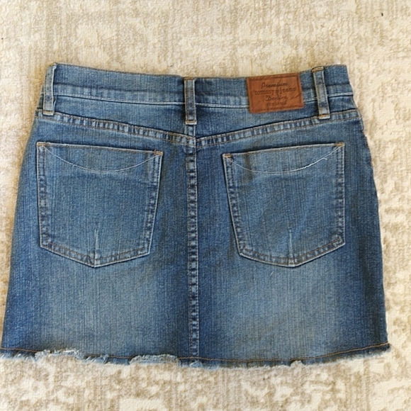 Premium Tommy Jeans Denim Red Label Frayed Hem Skirt J5 Blue - Picture 12 of 16